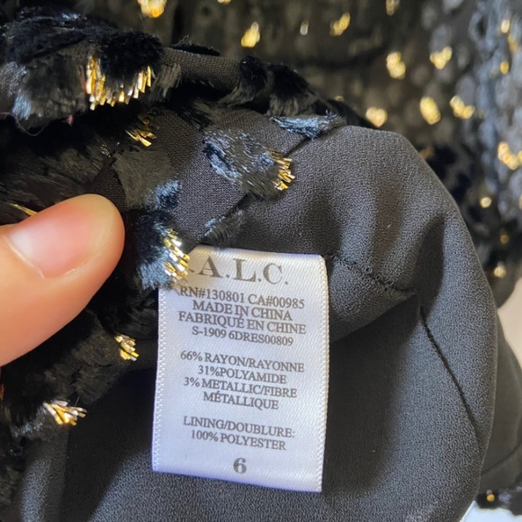 A.L.C. • Jane Metallic Velvet Burnout Mini Dress - Picture 15 of 16